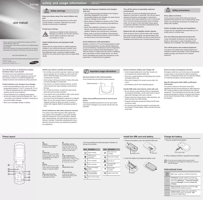 Mode d'emploi SAMSUNG E2210H