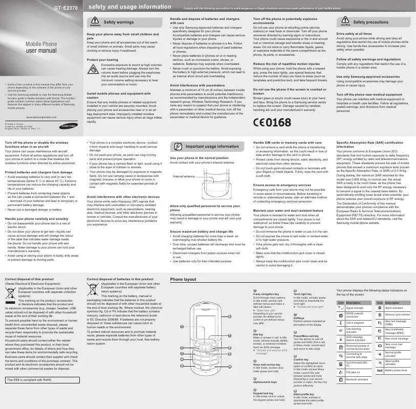 Mode d'emploi SAMSUNG E2370