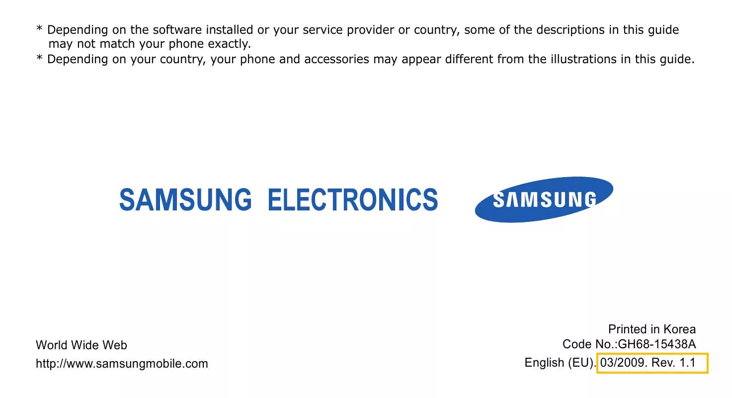 Mode d'emploi SAMSUNG E950