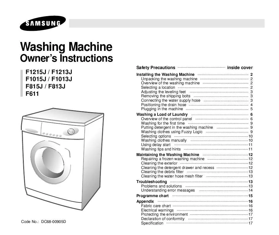 Mode d'emploi SAMSUNG F1215J