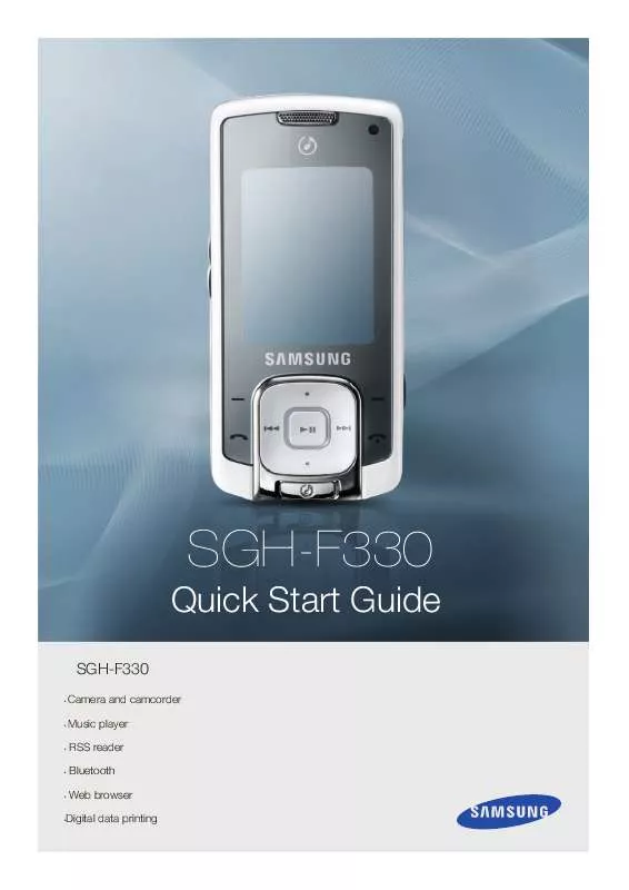 Mode d'emploi SAMSUNG F338