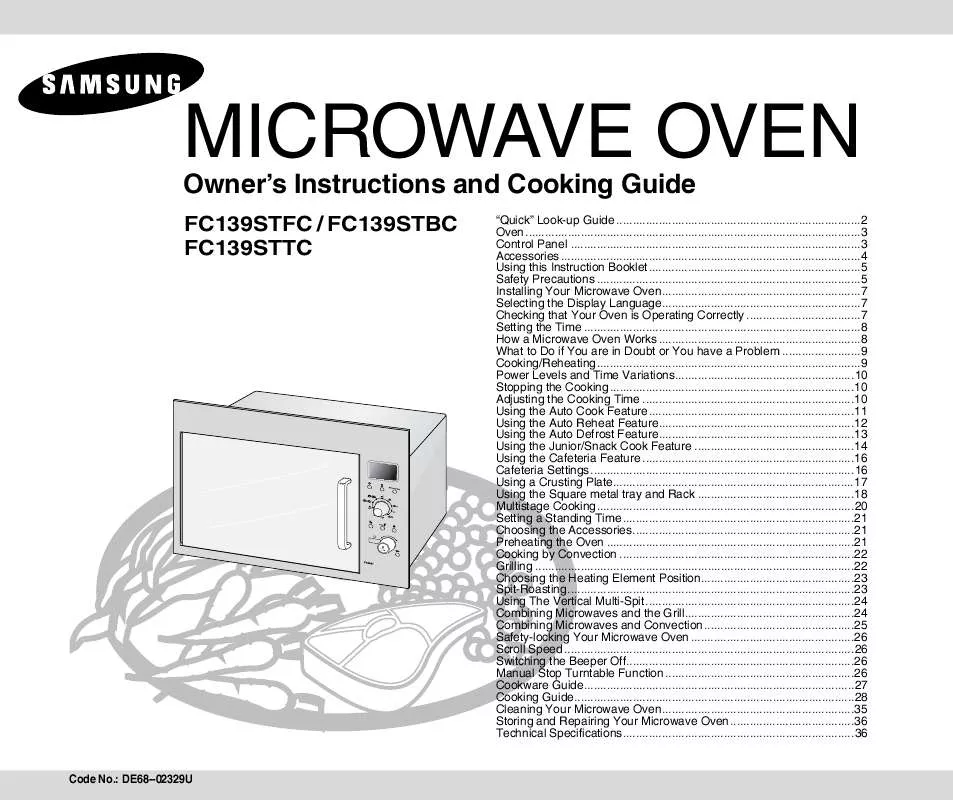 Mode d'emploi SAMSUNG FC139STFC