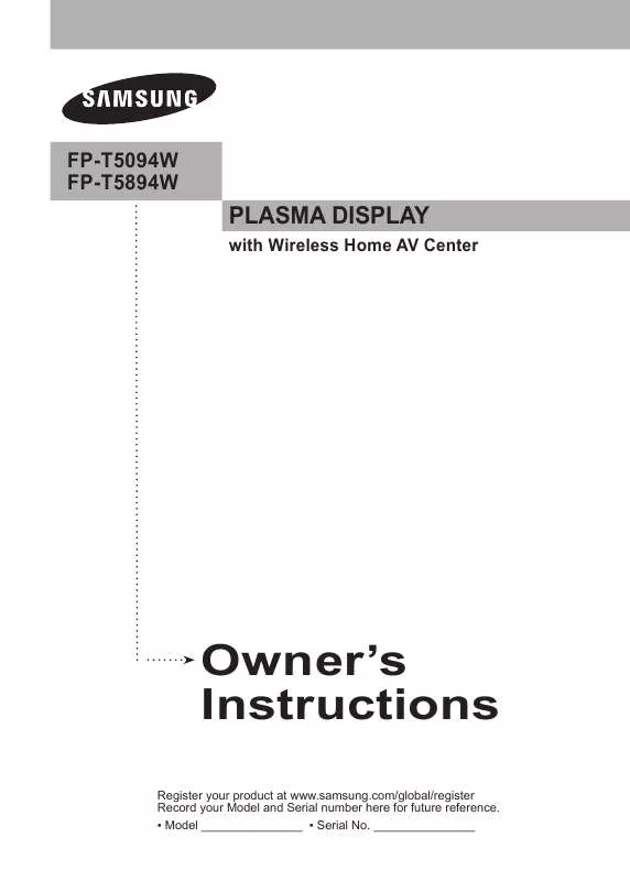 Mode d'emploi SAMSUNG FP-T5094W