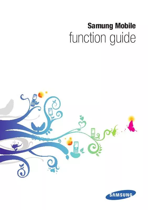 Mode d'emploi SAMSUNG FUNCTION GUIDE