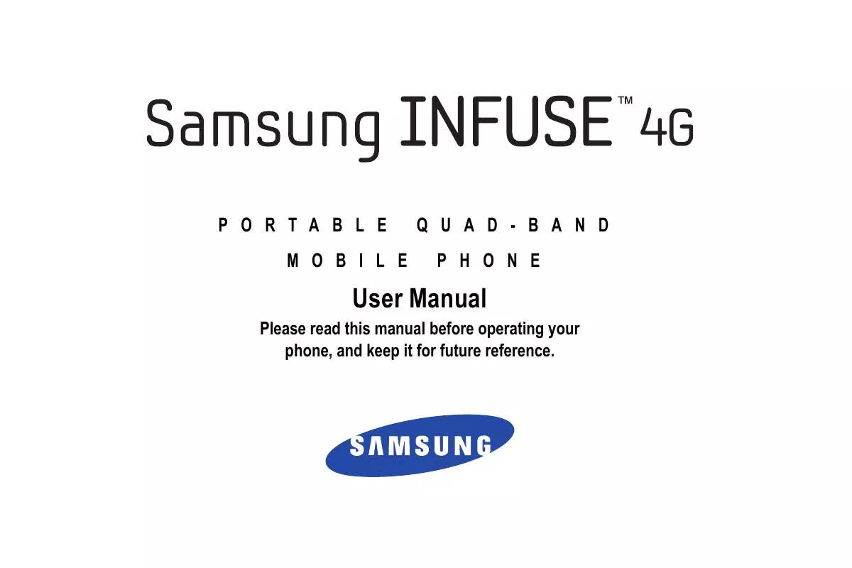 Mode d'emploi SAMSUNG GALAXY S INFUSE SGH-I997