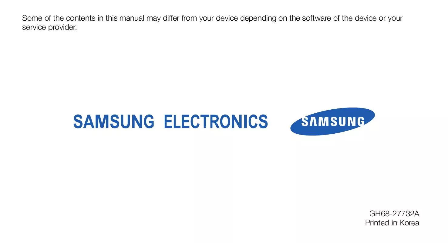 Mode d'emploi SAMSUNG GALAXY SPICA (GT-I5700)