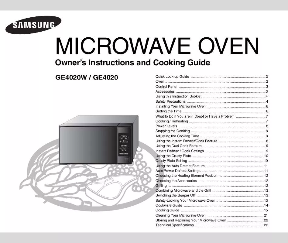 Mode d'emploi SAMSUNG GE4020W