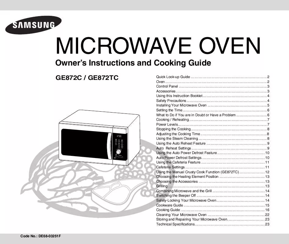 Mode d'emploi SAMSUNG GE872C