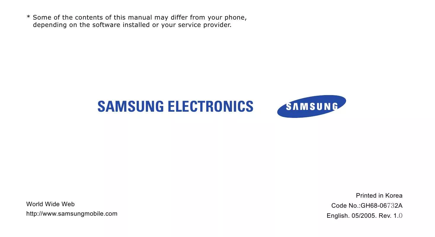 Mode d'emploi SAMSUNG GIORGIO ARMANI-SAMSUNG PHONE