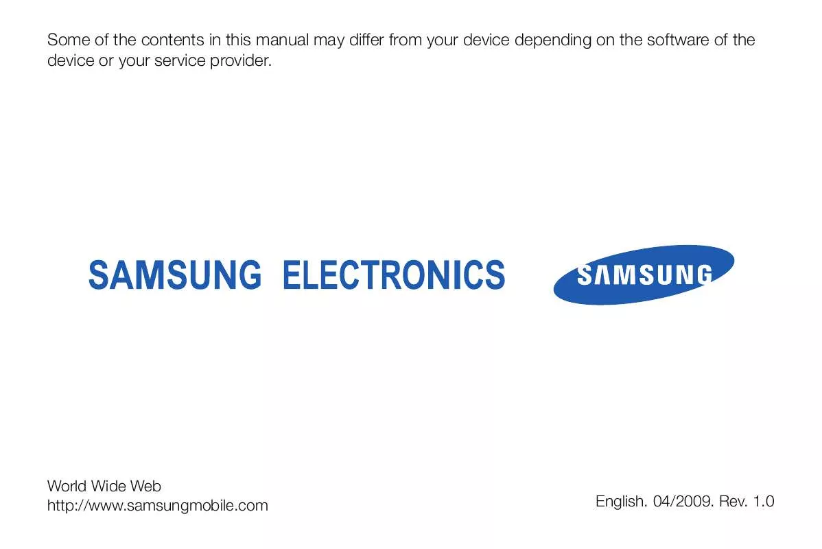 Mode d'emploi SAMSUNG GT-C6625