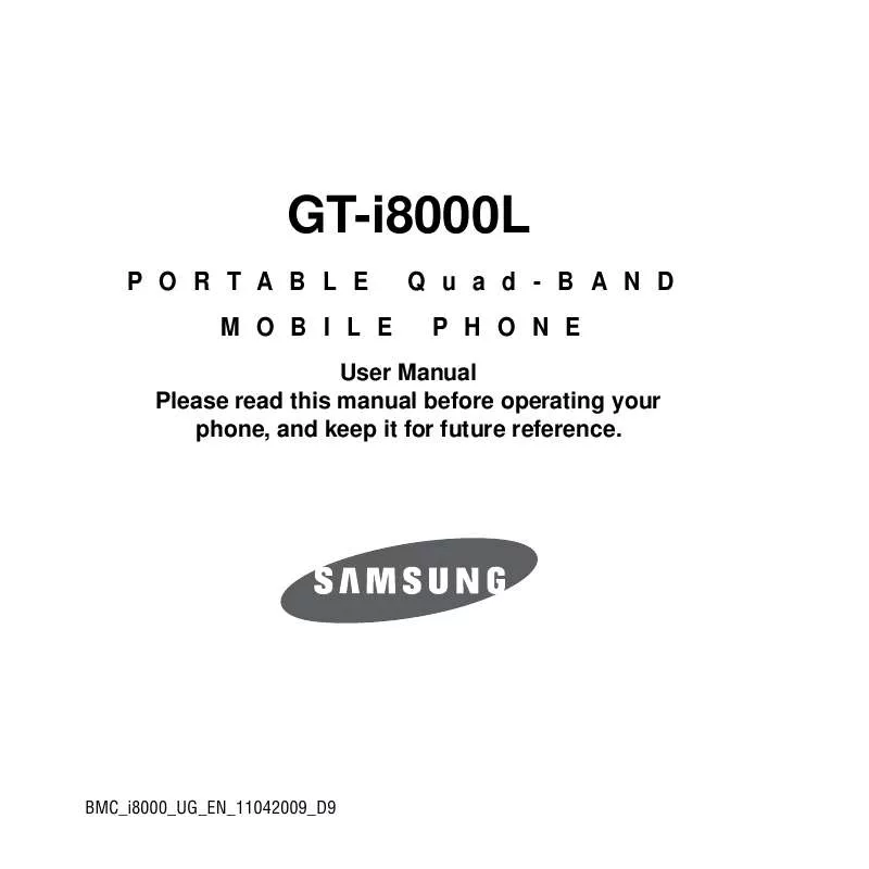 Mode d'emploi SAMSUNG GT-I8000L