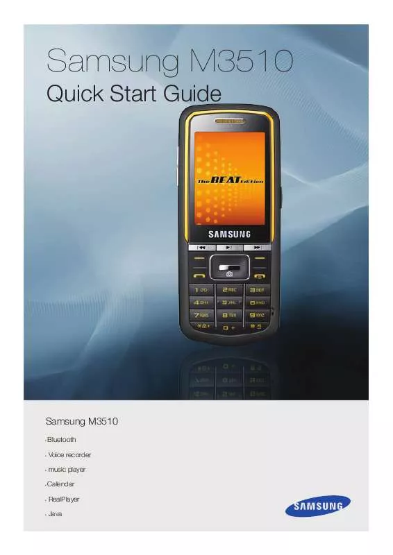 Mode d'emploi SAMSUNG GT-M3510L