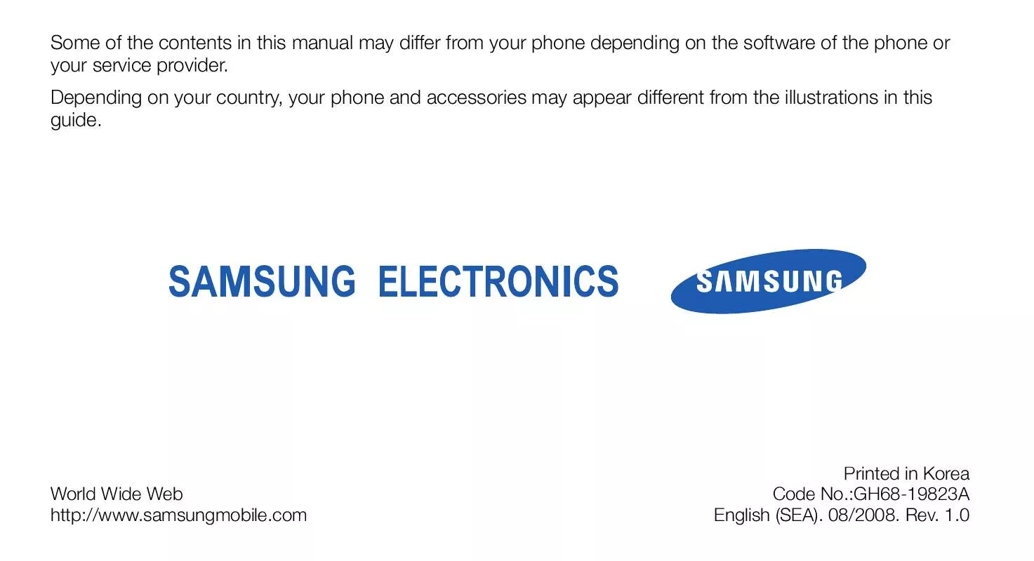 Mode d'emploi SAMSUNG GT-S7330