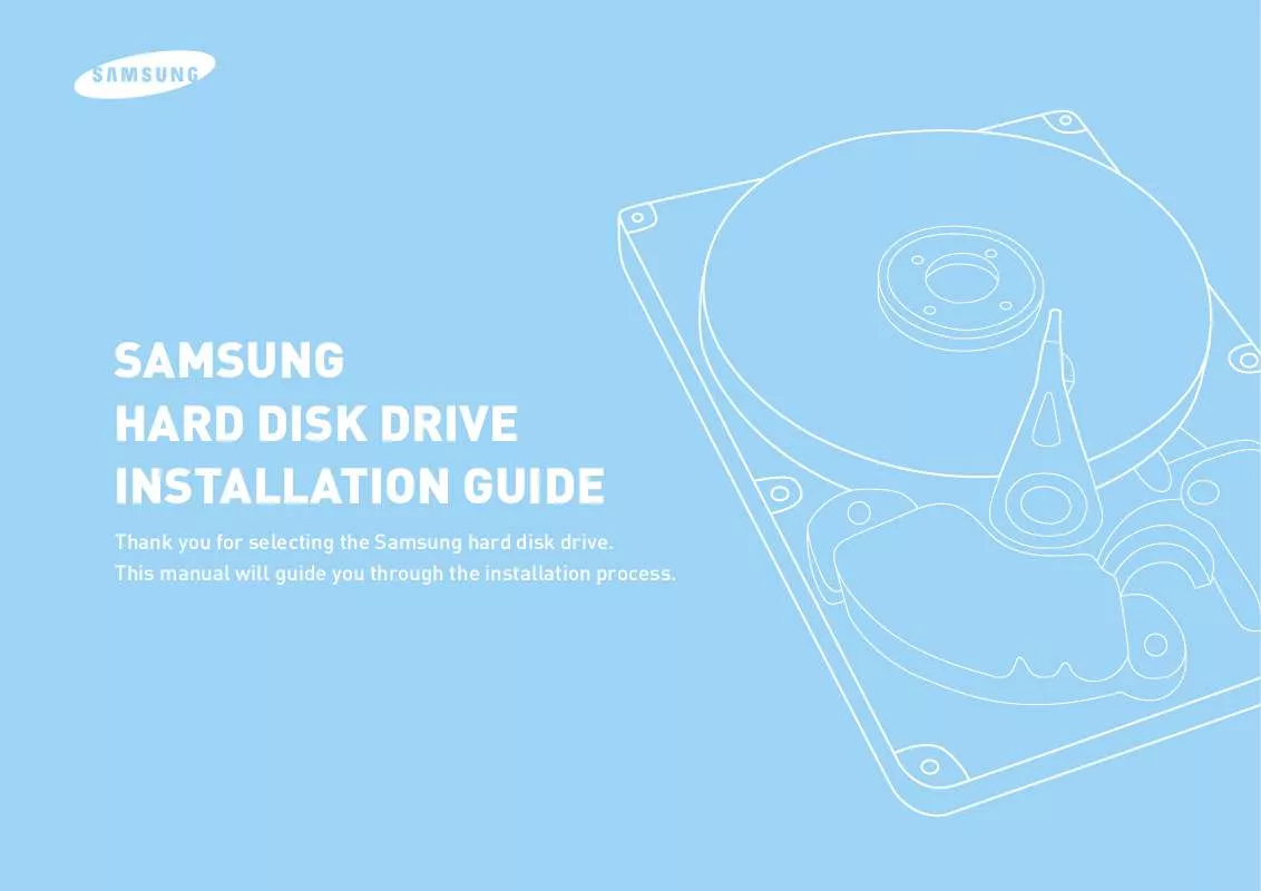 Mode d'emploi SAMSUNG HARD DISK DRIVE