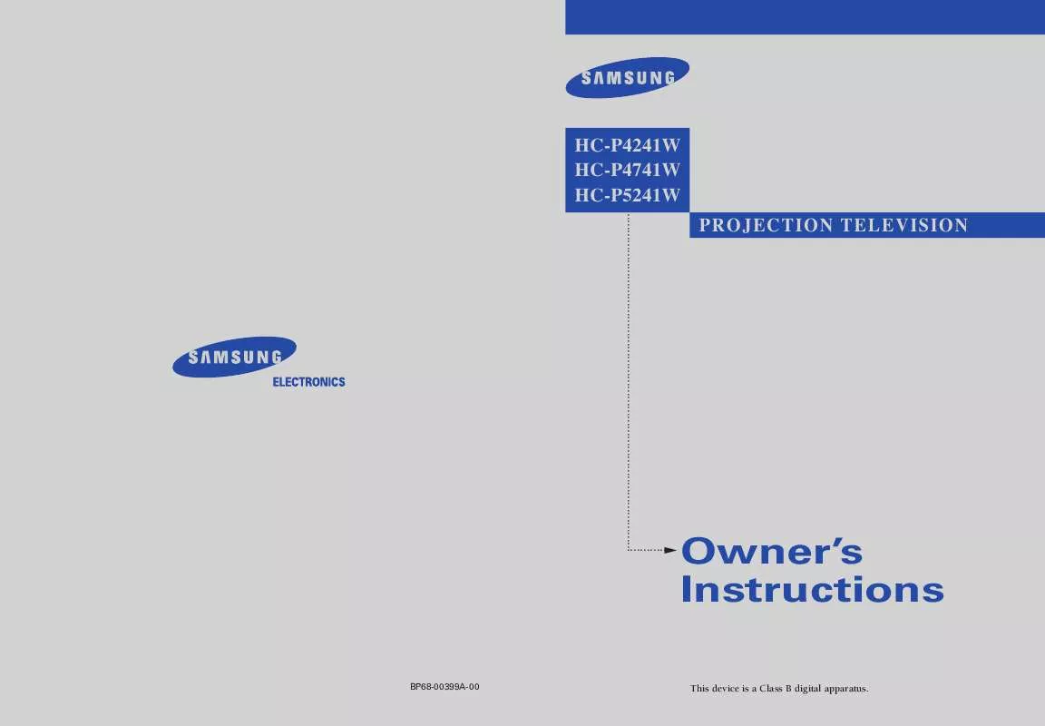 Mode d'emploi SAMSUNG HC-P4241