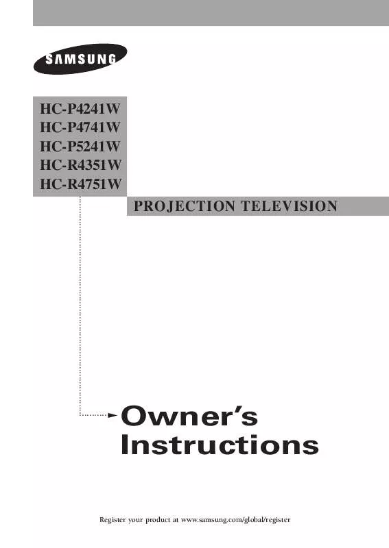 Mode d'emploi SAMSUNG HC-R4741W