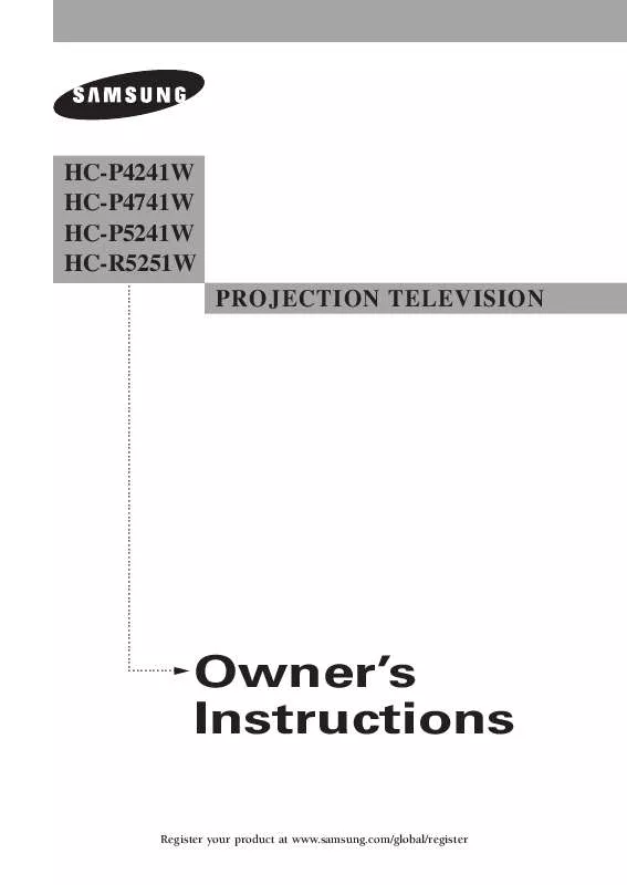 Mode d'emploi SAMSUNG HC-R5251W