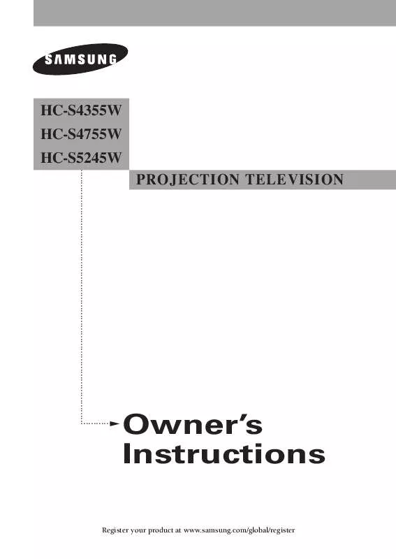 Mode d'emploi SAMSUNG HC-S4755W