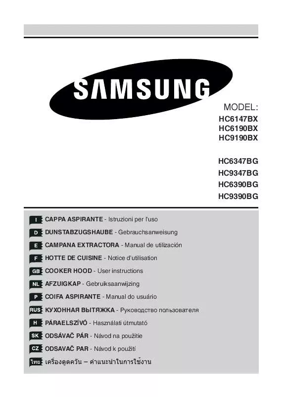 Mode d'emploi SAMSUNG HC9190BX