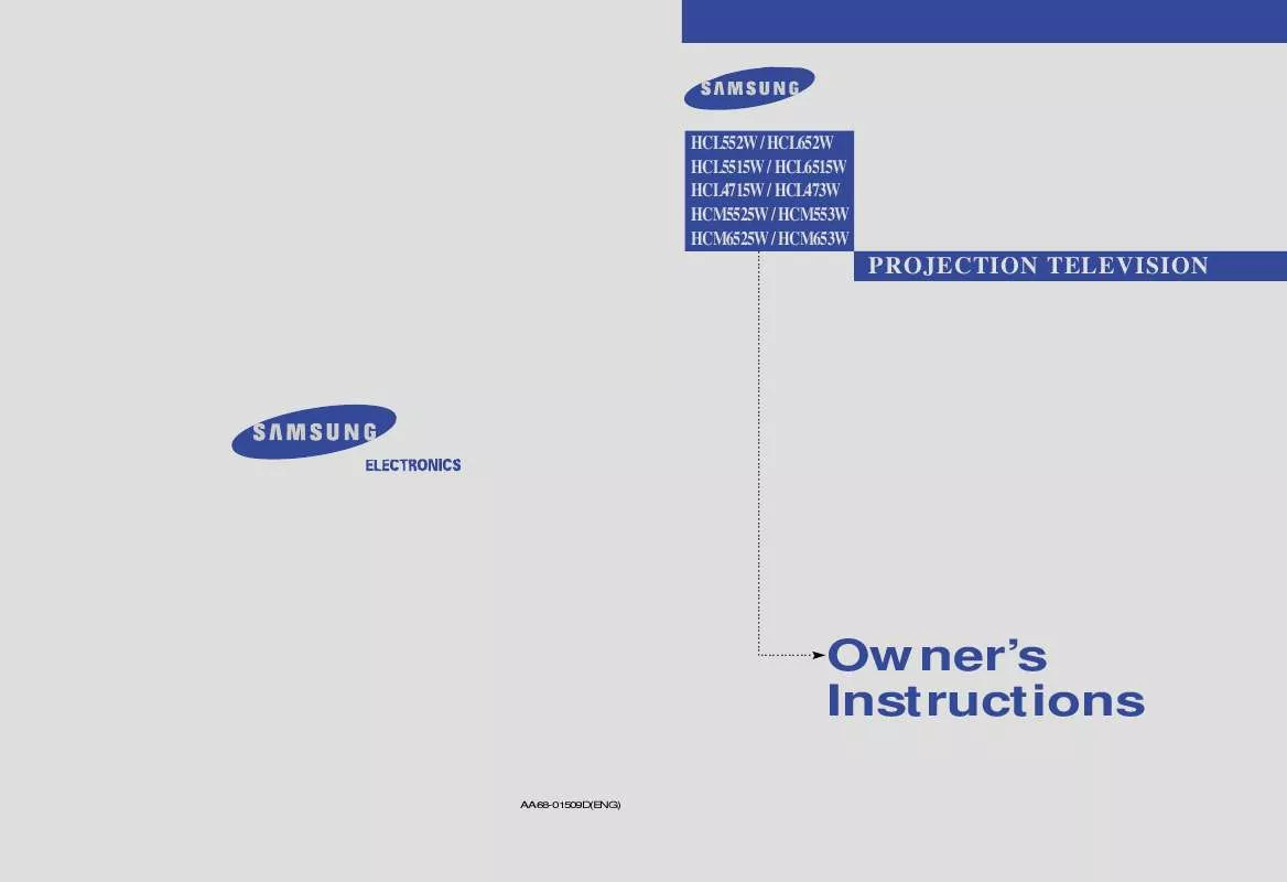 Mode d'emploi SAMSUNG HCL4715W