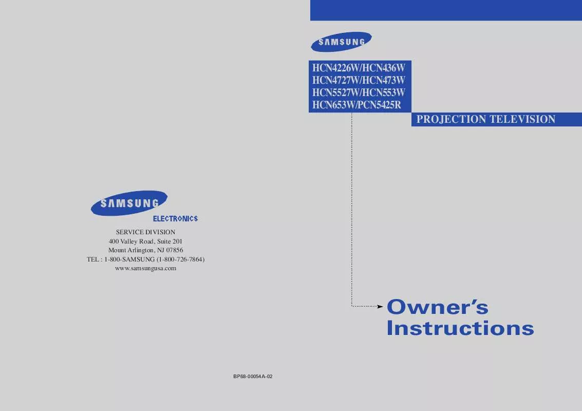 Mode d'emploi SAMSUNG HCN4727W