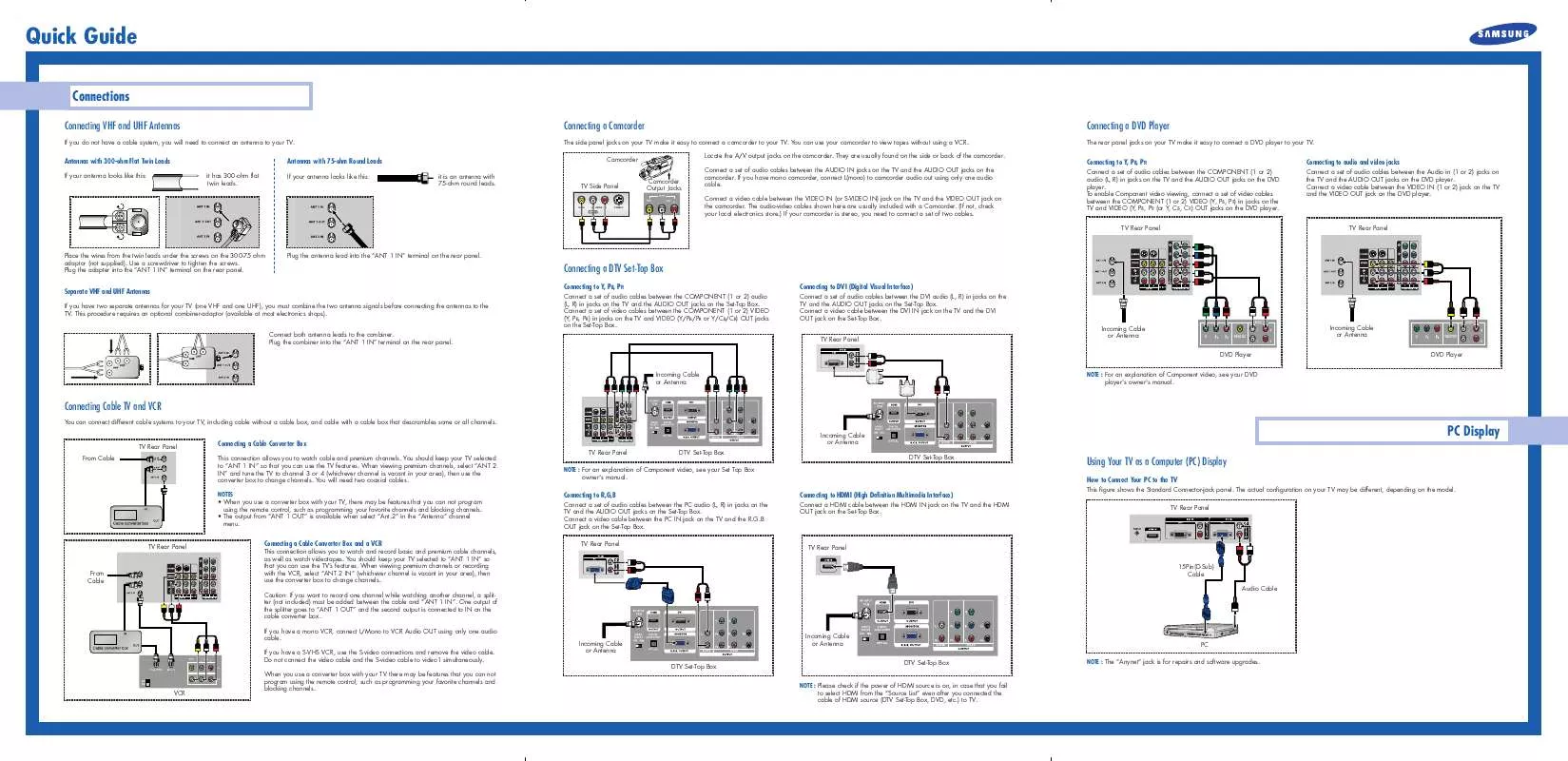 Mode d'emploi SAMSUNG HL-P4674W