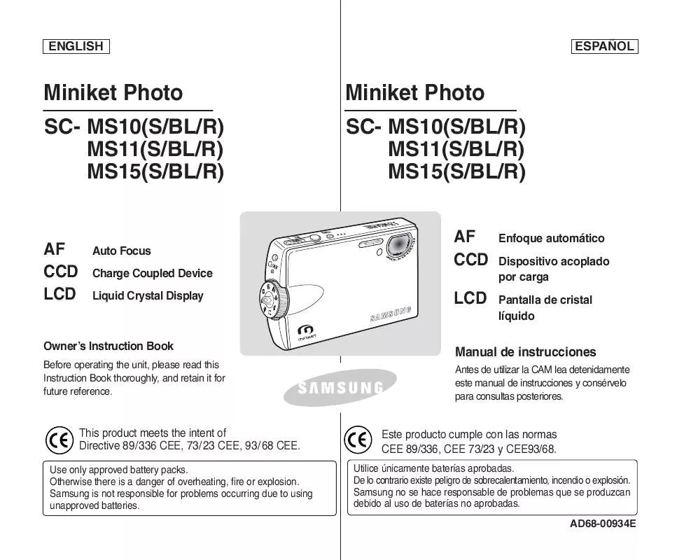 Mode d'emploi SAMSUNG HMX-S10BN