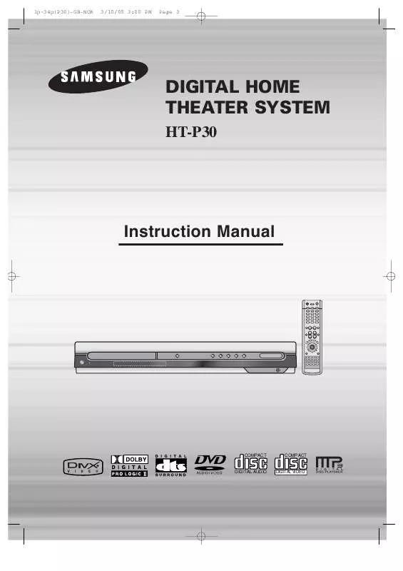 Mode d'emploi SAMSUNG HP-P30