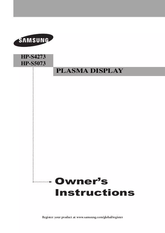 Mode d'emploi SAMSUNG HP-S5073