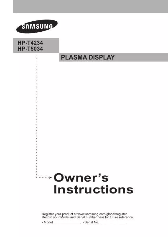 Mode d'emploi SAMSUNG HP-T4234