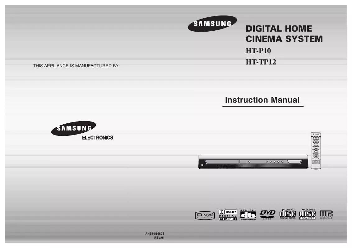 Mode d'emploi SAMSUNG HP-TP12