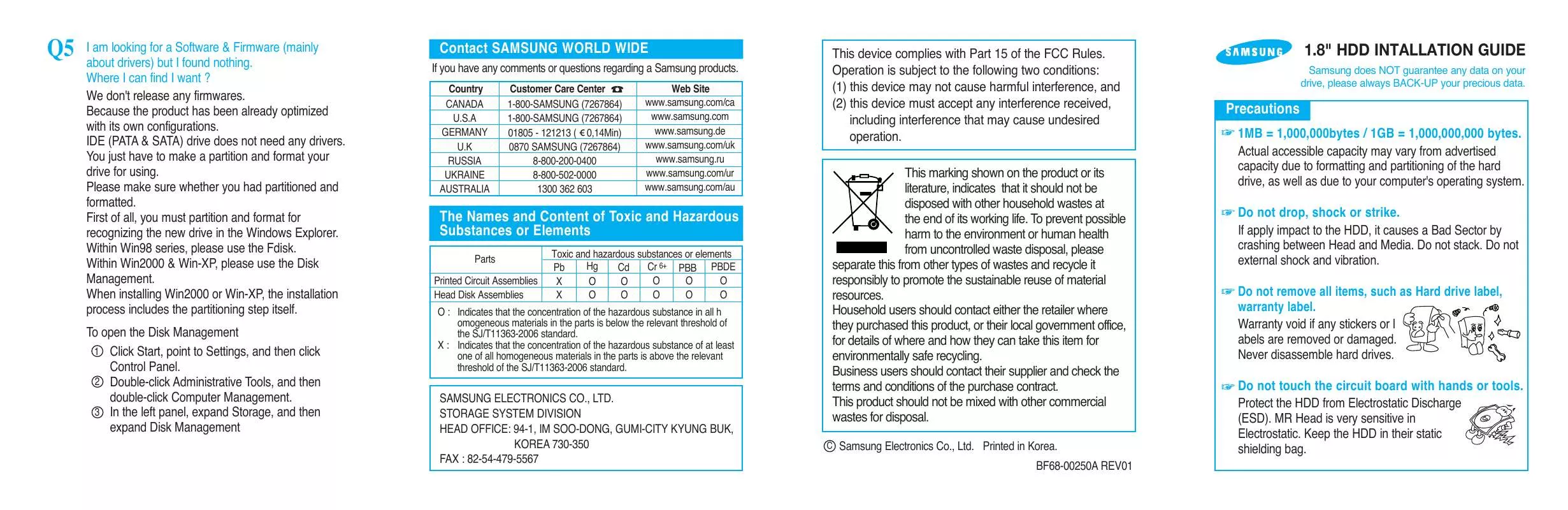 Mode d'emploi SAMSUNG HS122JB/ASU