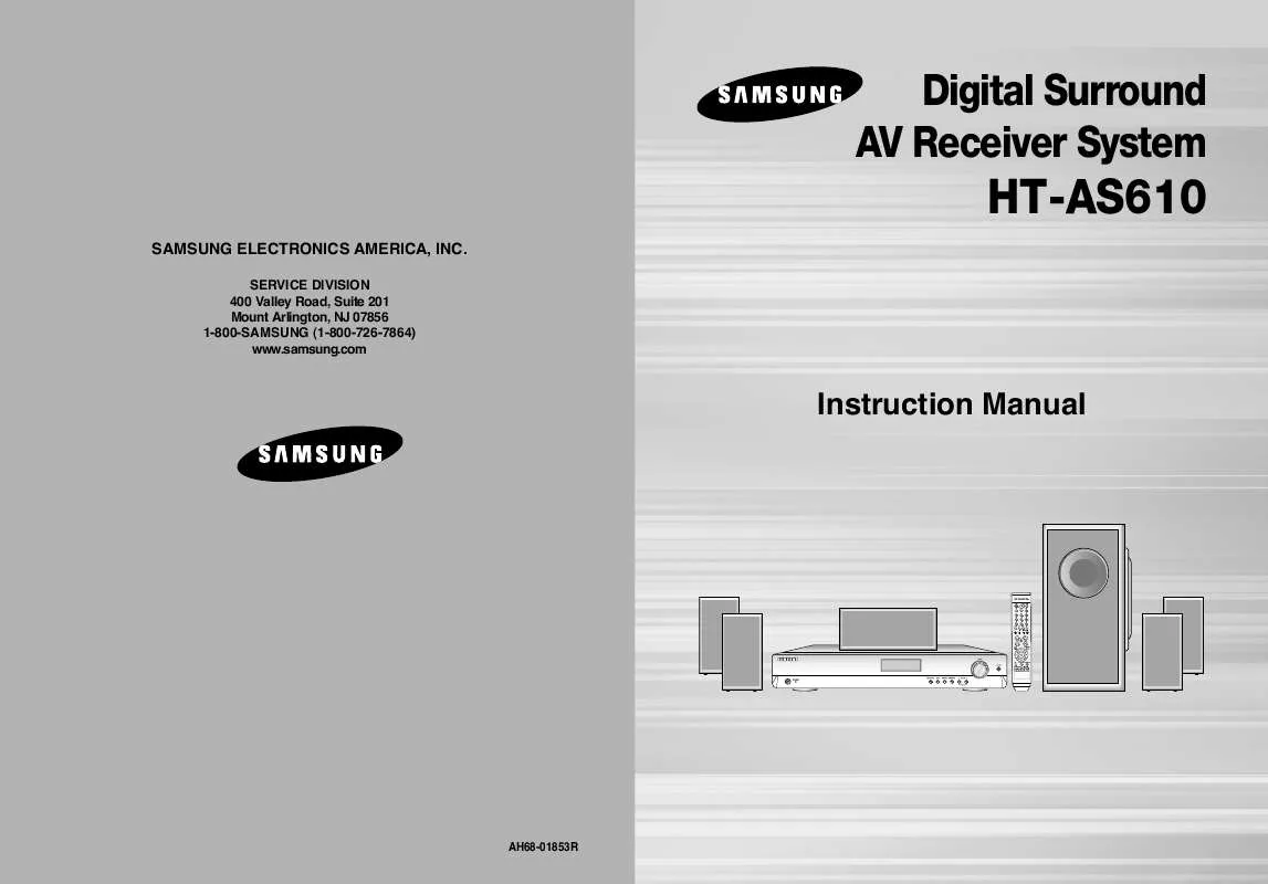 Mode d'emploi SAMSUNG HT-AS610T/XAA