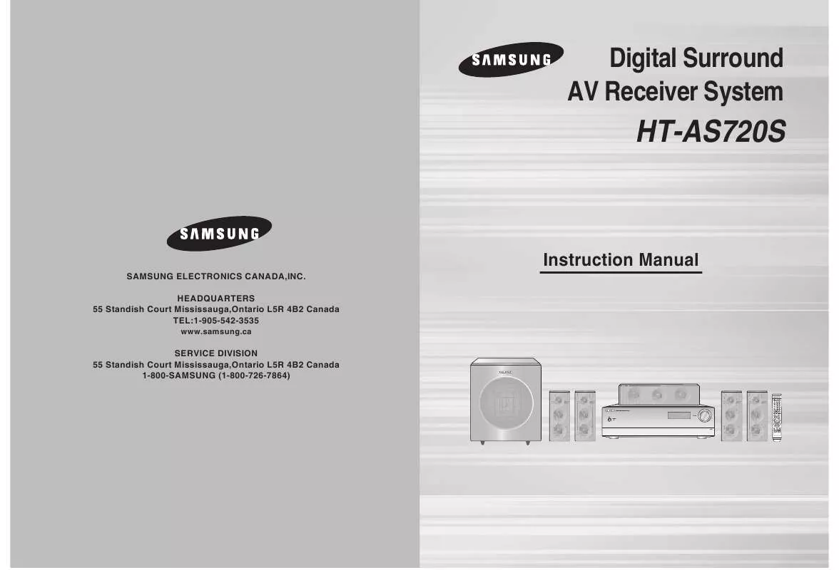 Mode d'emploi SAMSUNG HT-AS720