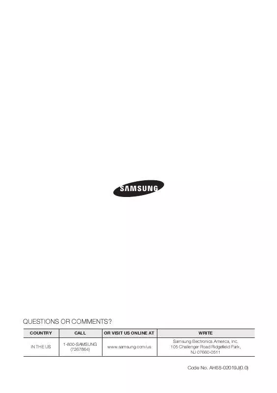 Mode d'emploi SAMSUNG HT-BD2S