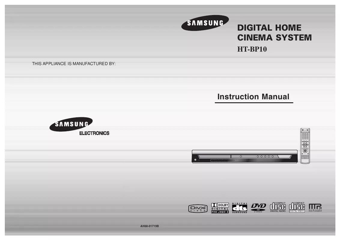 Mode d'emploi SAMSUNG HT-BP10