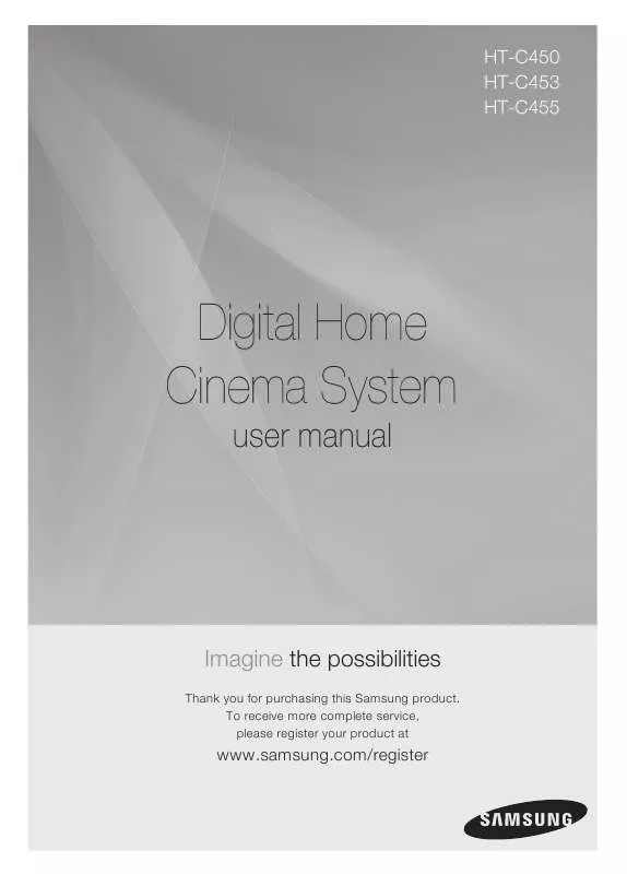 Mode d'emploi SAMSUNG HT-C455