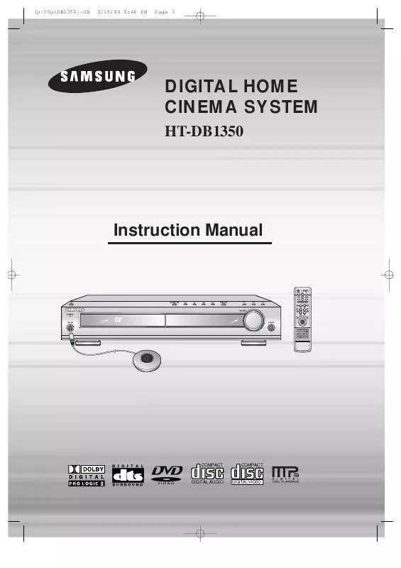 Mode d'emploi SAMSUNG HT-DB1350