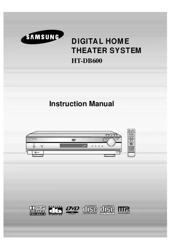 Mode d'emploi SAMSUNG HT-DB600