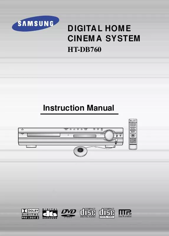 Mode d'emploi SAMSUNG HT-DB760