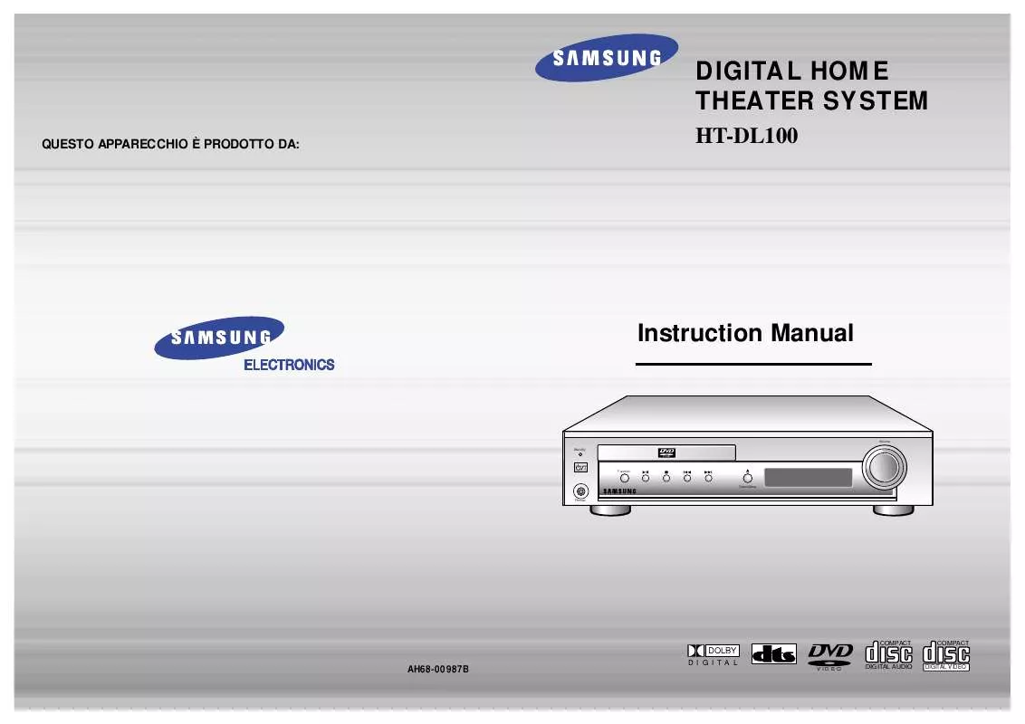 Mode d'emploi SAMSUNG HT-DL100