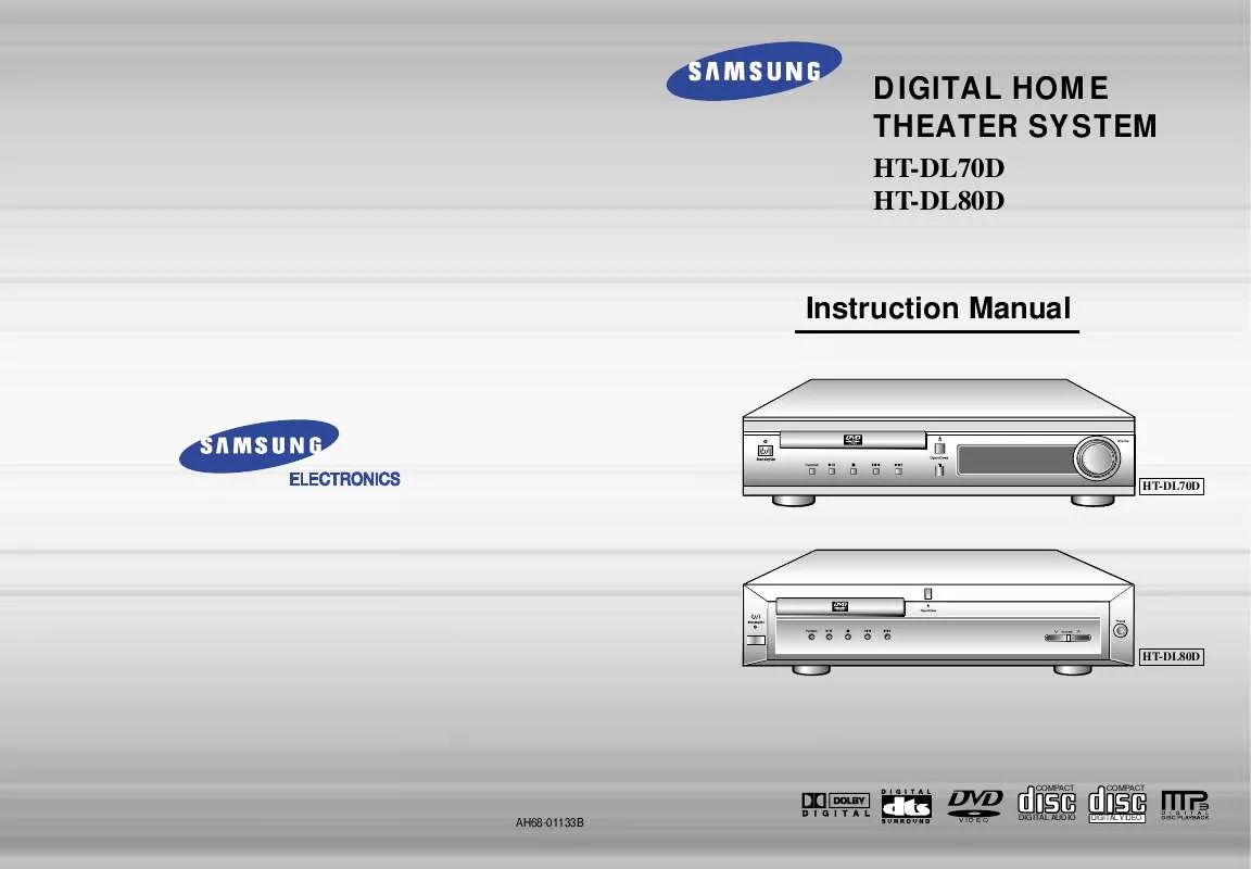 Mode d'emploi SAMSUNG HT-DL70