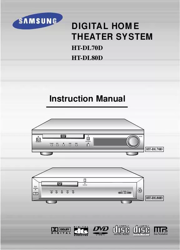 Mode d'emploi SAMSUNG HT-DL70D