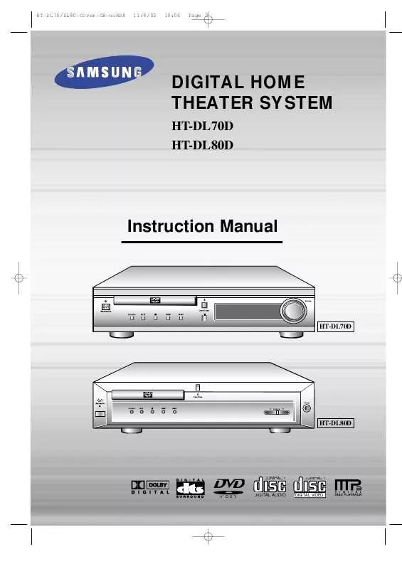 Mode d'emploi SAMSUNG HT-DL80