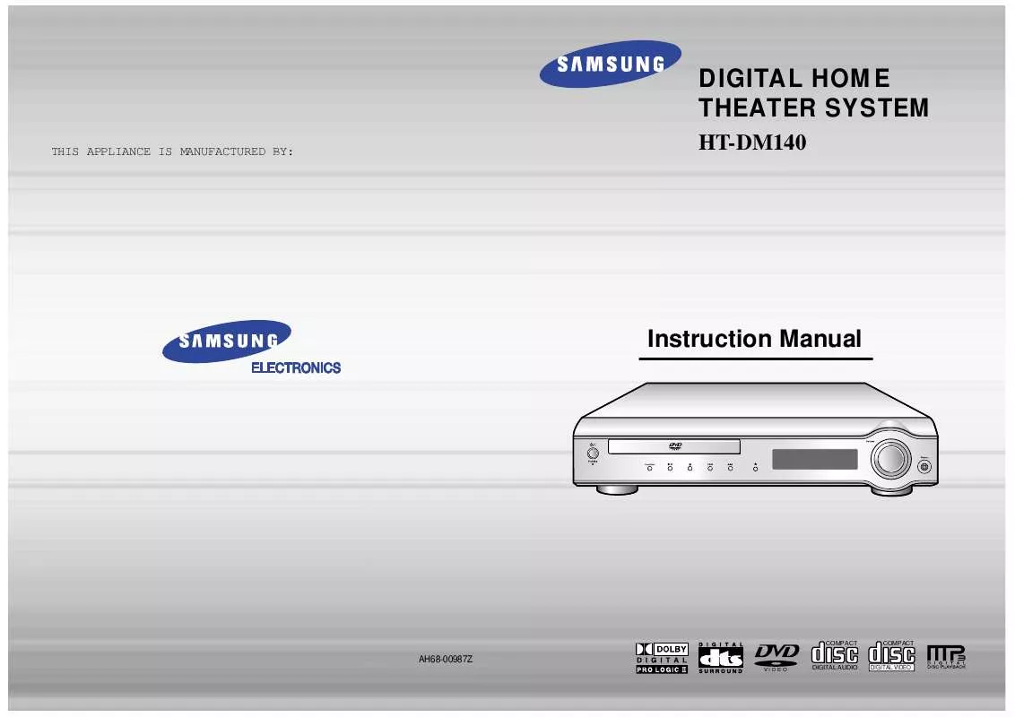 Mode d'emploi SAMSUNG HT-DM140