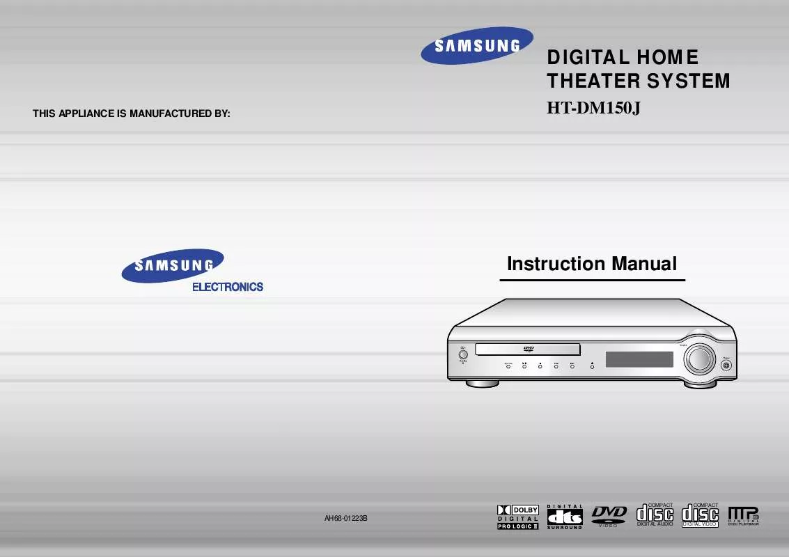 Mode d'emploi SAMSUNG HT-DM150J