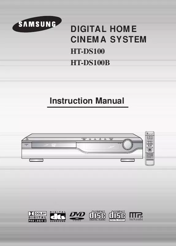 Mode d'emploi SAMSUNG HT-DS100B