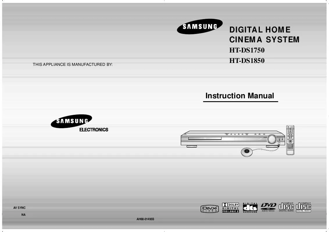 Mode d'emploi SAMSUNG HT-DS1750