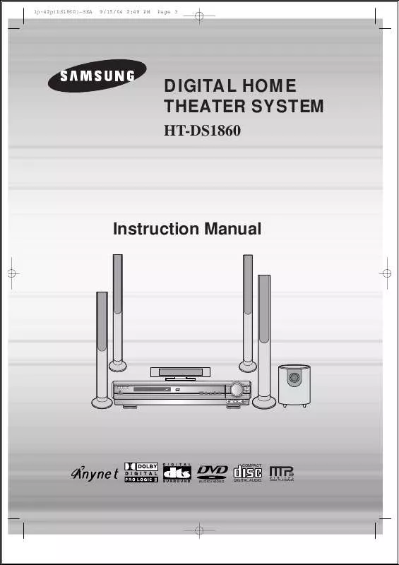 Mode d'emploi SAMSUNG HT-DS1860