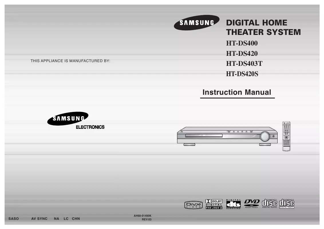 Mode d'emploi SAMSUNG HT-DS400